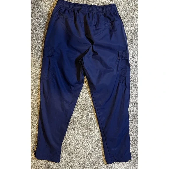 Nike Cargo Jogger Pants Mens Medium Navy Blue Tech Utility Nylon Cotton Elastic - Picture 7 of 11
